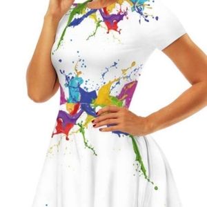 Women's paint splatter dress